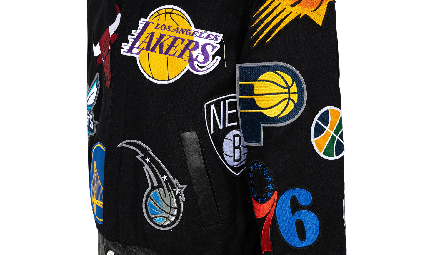 NBA Collage Wool Jacket "Black" NBA 101 BLK