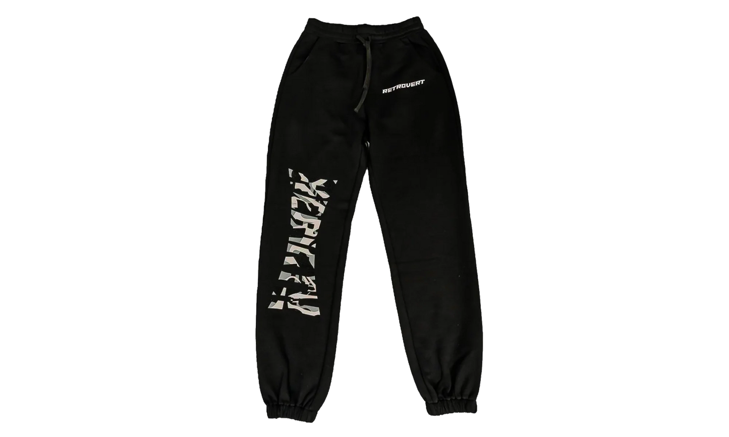 Rhinestone Rebirth Sweatpants "Black" RET030