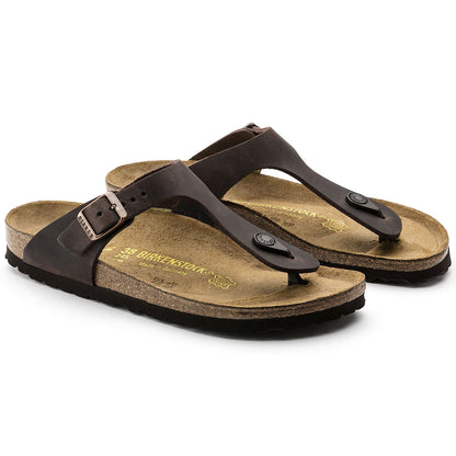 Gizeh Oiled Leather Classic Footbed Sandal in Habana