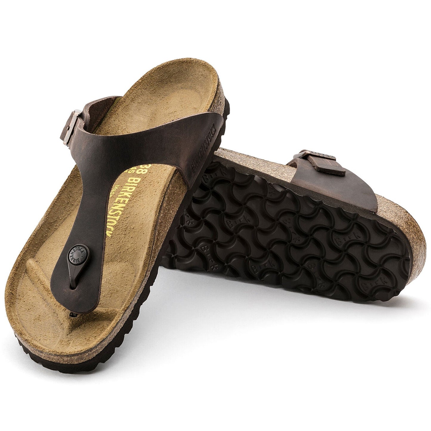 Gizeh Oiled Leather Classic Footbed Sandal in Habana
