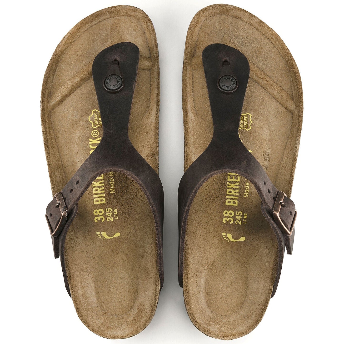 Gizeh Oiled Leather Classic Footbed Sandal in Habana