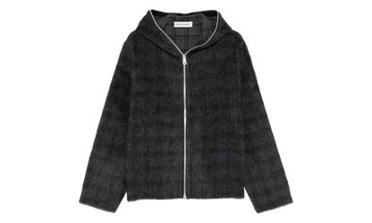 Full Zip Hoodie "Fuzzed Plum Check" M2266FF