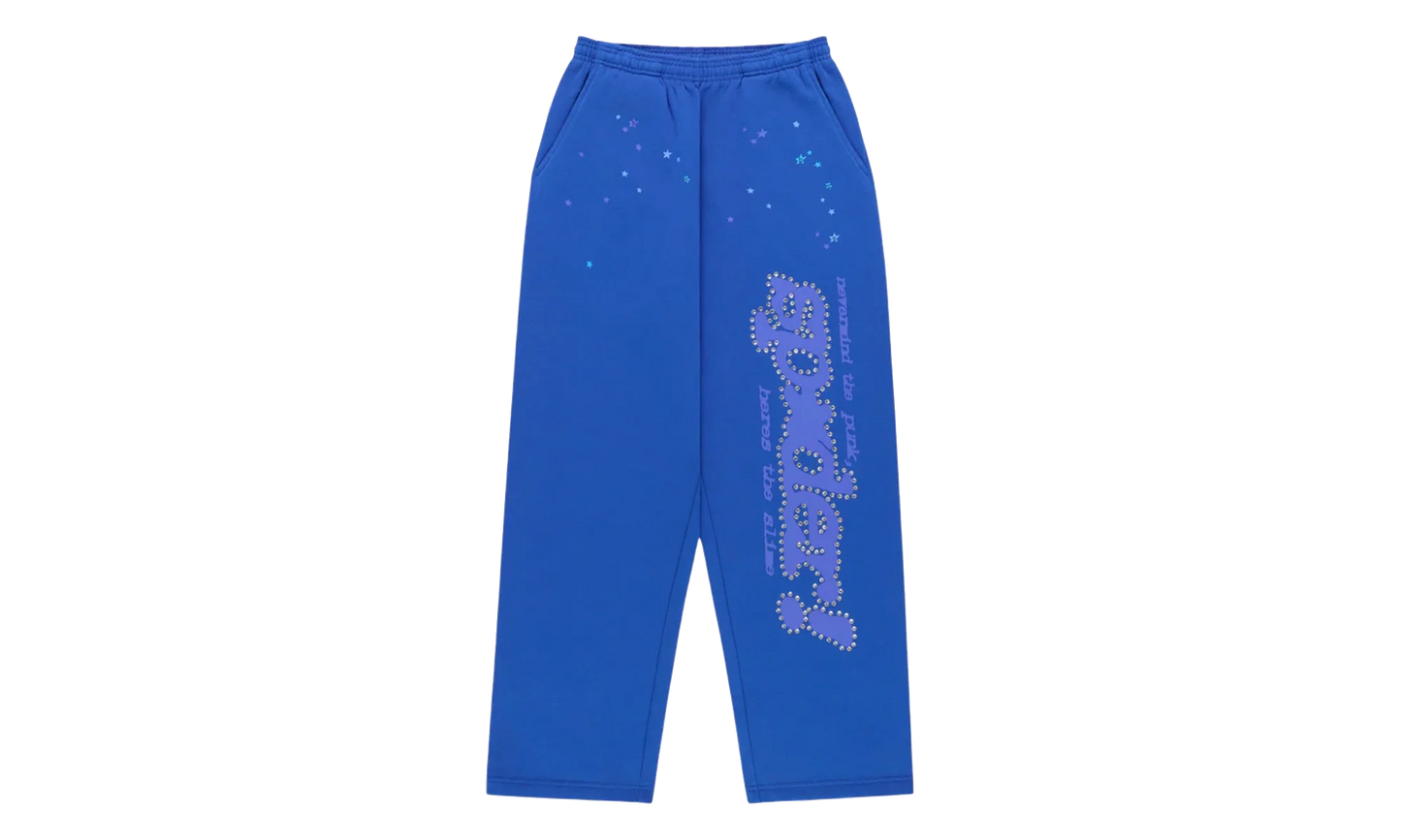 Rhinestone Punk V2 Sweatpants "Blue" SP5der407