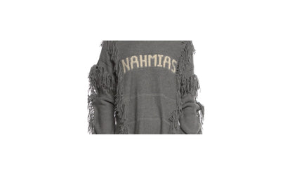 Crewneck Poncho Fringe Sweater "Grey" AW23 KW5 T16G1 020