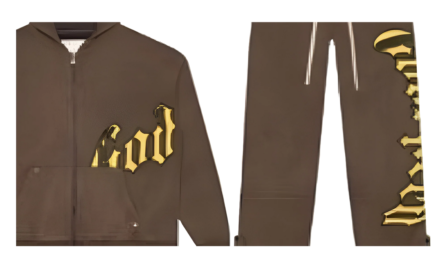 OG Logo Sweatsuit V2 "Washed Charcoal / Yellow" GS016