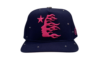 OG Logo Rhinestone Snapback Hat "Navy / Pink" HSR101