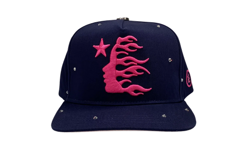 OG Logo Rhinestone Snapback Hat "Navy / Pink" HSR101