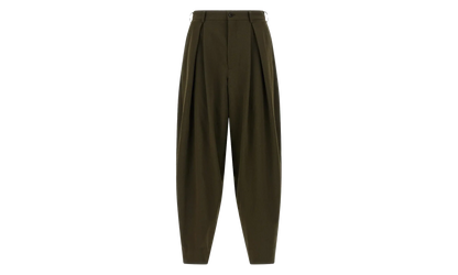 Wool Pleated Trousers "Khaki" PPP031051
