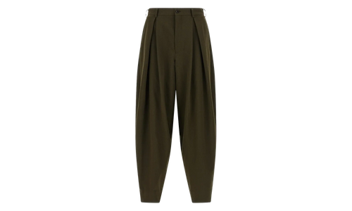 Wool Pleated Trousers "Khaki" PPP031051