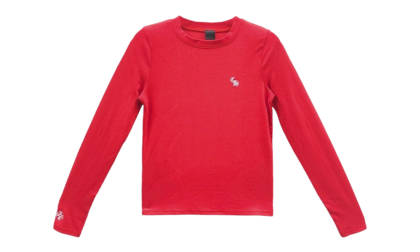Bad Seed CH Embroidered Bad Long Sleeve T-shirt "Red" CHRM0783