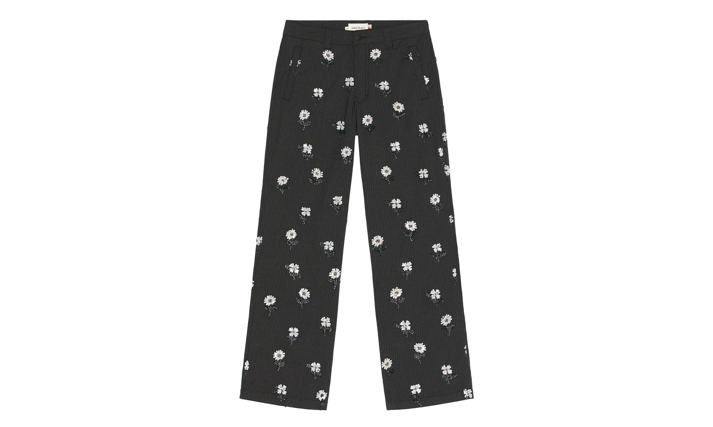 Flower Beaded Pants "Black" HTG260115 BLK