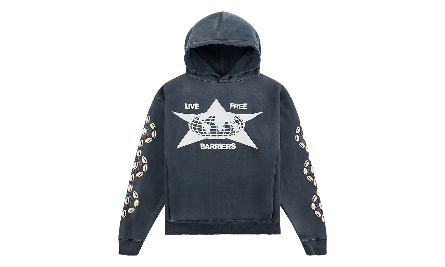 Cowrie Shell Hoodie "Black" BAR21