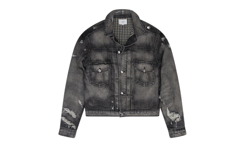 Ripped Denim Jacket "Grey" RHDMOTW0066 GRY
