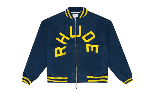 OVERSIZED LOGO TERRY VARSITY JACKET "Navy" RHD-MOTW-0005