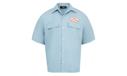 Station Patch Bowling Shirt "Ashley Blue" AMSTCA1150 ASHL