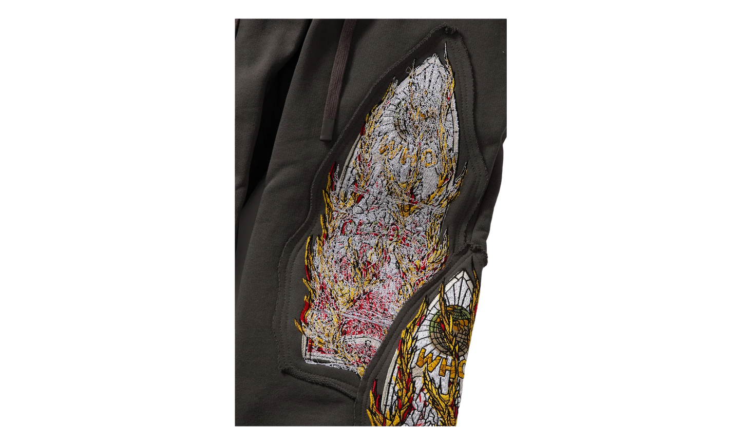 Triple Flame Glass Sweatpants "Grey" IB65CBPX