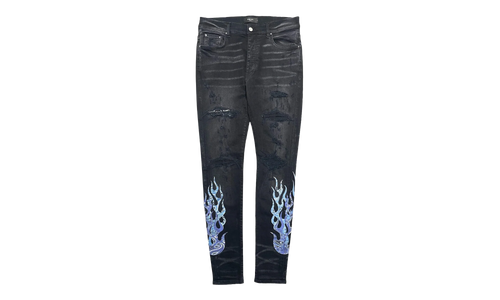 Bandana Flame Patch Jeans Aged "Black Multi" PS22MDS192 028