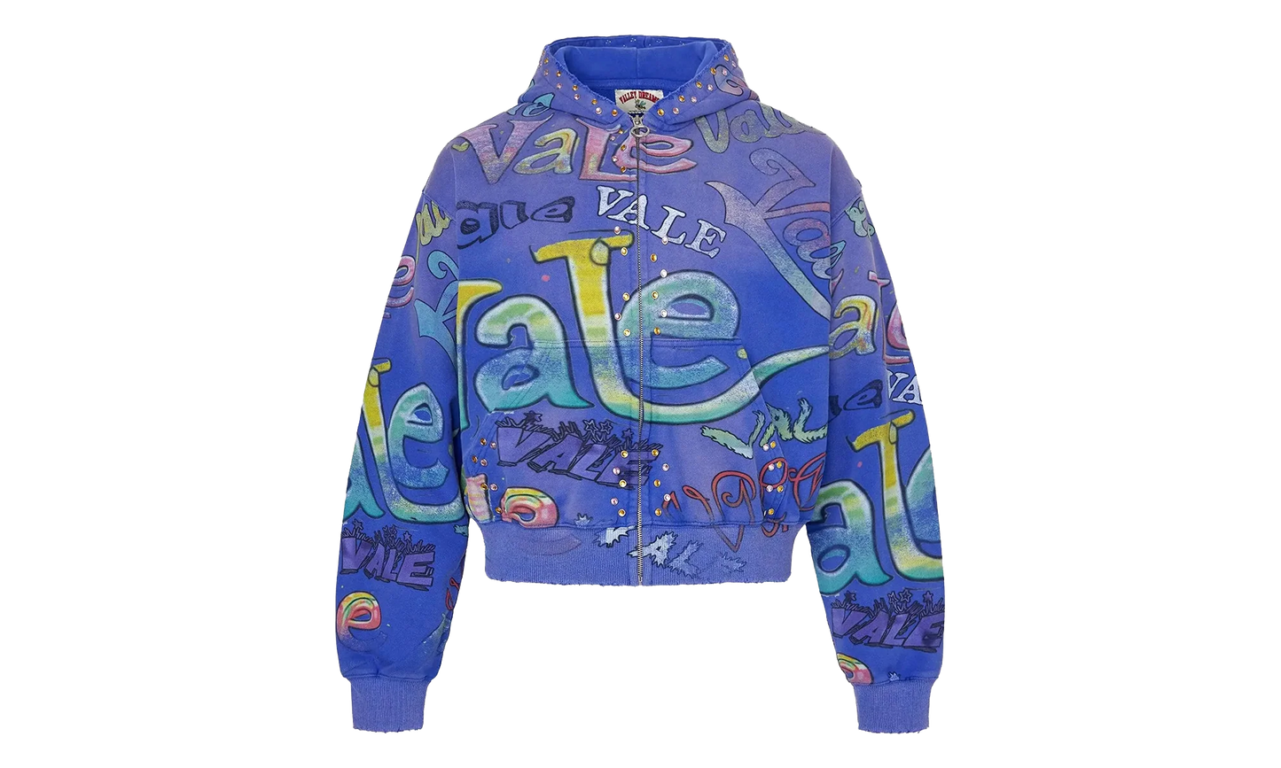 Iceberg Zip Up Hoodie "Blue" VAL179