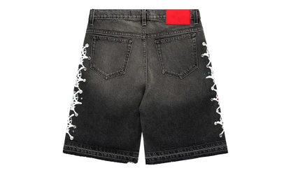 WEB STONE DENIM SHORTS "Black Wash" SP5der96