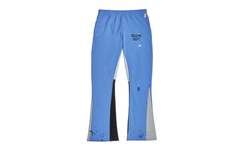 GD Logo Paint Splatter Flare Sweatpants "Royal Blue Black Multi" GD 2131F