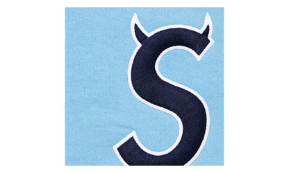 Devil S Logo Zip Up Hooded Sweatshirt "SS26- Light Blue" SU27310