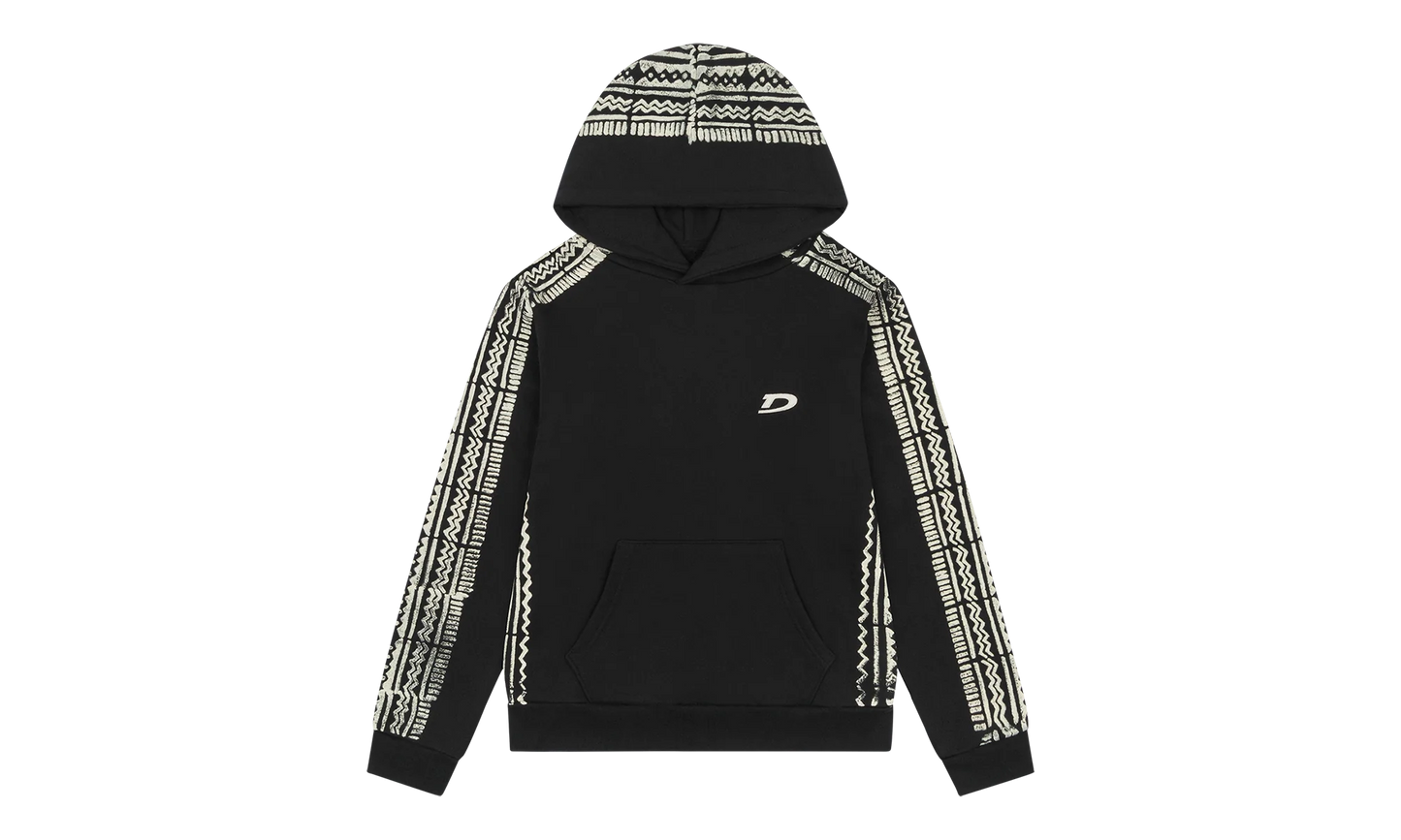 Mudcloth Hoodie "Black" DT341