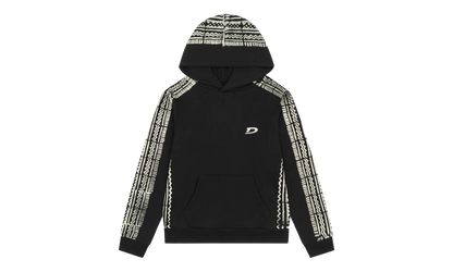 Mudcloth Hoodie "Black" DT341