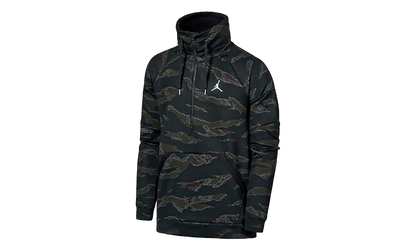 Air Jordan Flight Camo Anorak Half Zip Pullover Hoodie "Black" AH6163 010