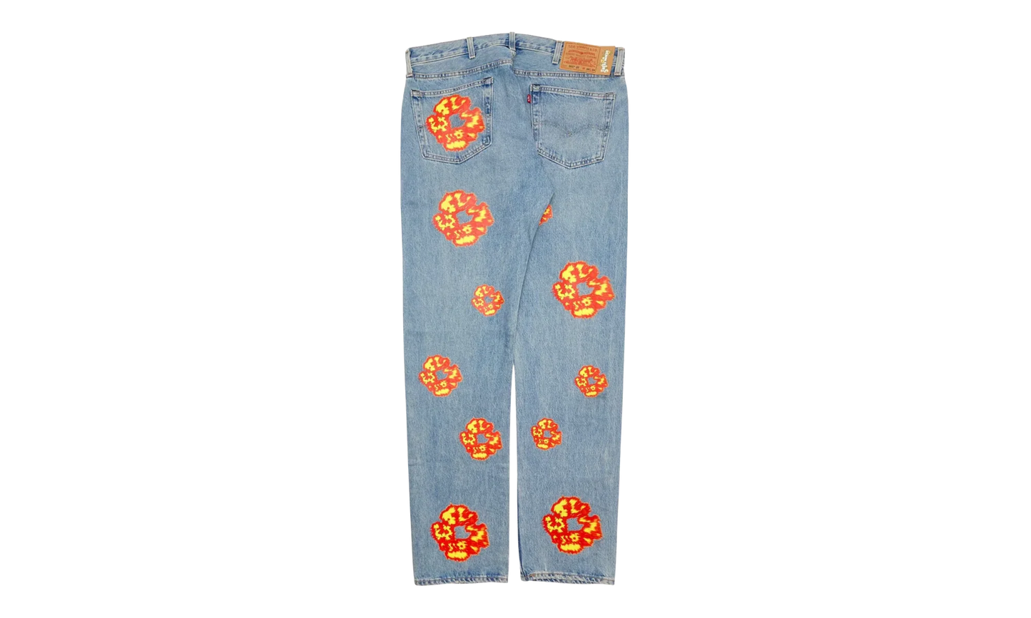 Offset Levi's 501 Cotton Wreath Jeans "Light Wash / Indigo / Multicolor" DT304