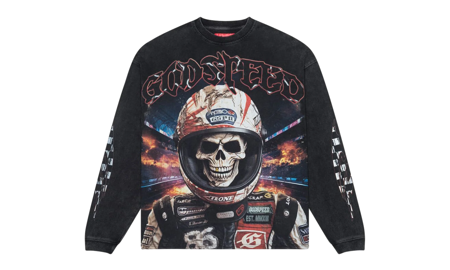 Racer Goldie L/S T-Shirt "Black Wash" OJJYJMF6