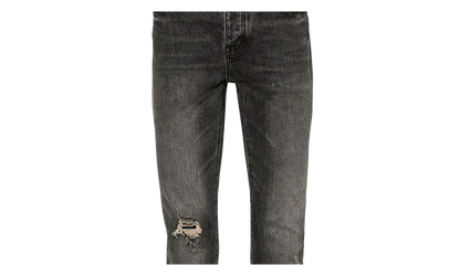 Vintage Flare Blowout Denim Jeans "Light Black" P004 VFLB324