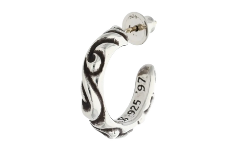 Scroll Hoop Earring "Silver" CHRM0805