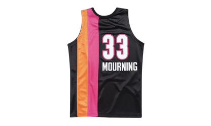 NBA Alonzo Mourning Authentic Jersey "2005-06 Miami Heat Alternate - Black" AJY4EL18032 MHEBLCK05AMO
