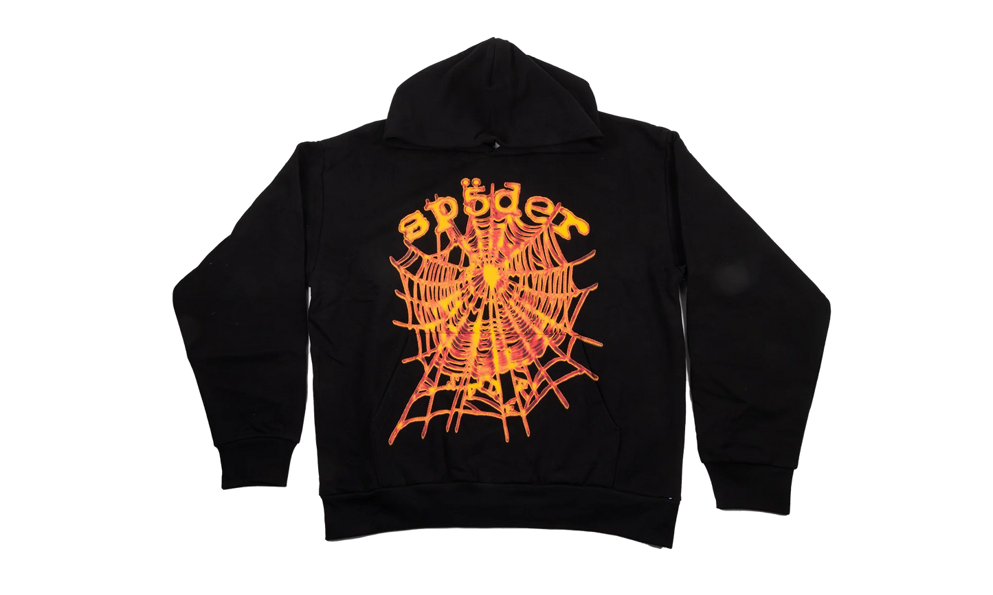 OG WEB V2 HOODIE "Black/Orange" SP5der302