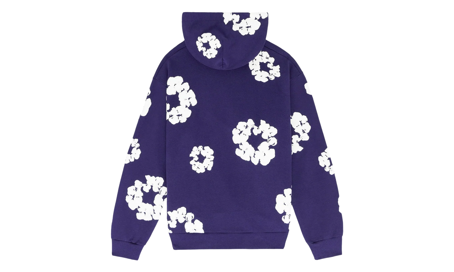 Cotton Wreath Hooded Sweatshirt "Purple" DT376