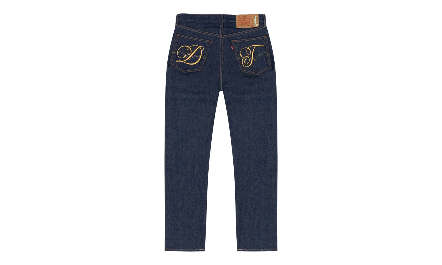 DT Metallic Gold Script 501 "Selvedge" DT398