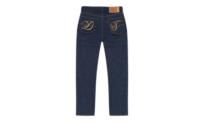 DT Metallic Gold Script 501 "Selvedge" DT398