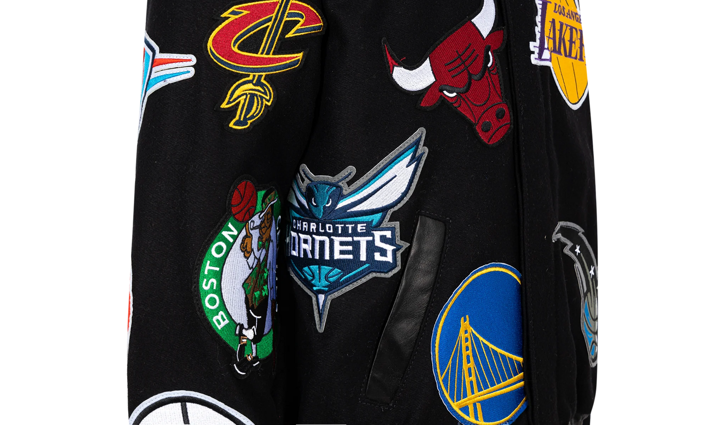 NBA Collage Wool Jacket "Black" NBA 101 BLK