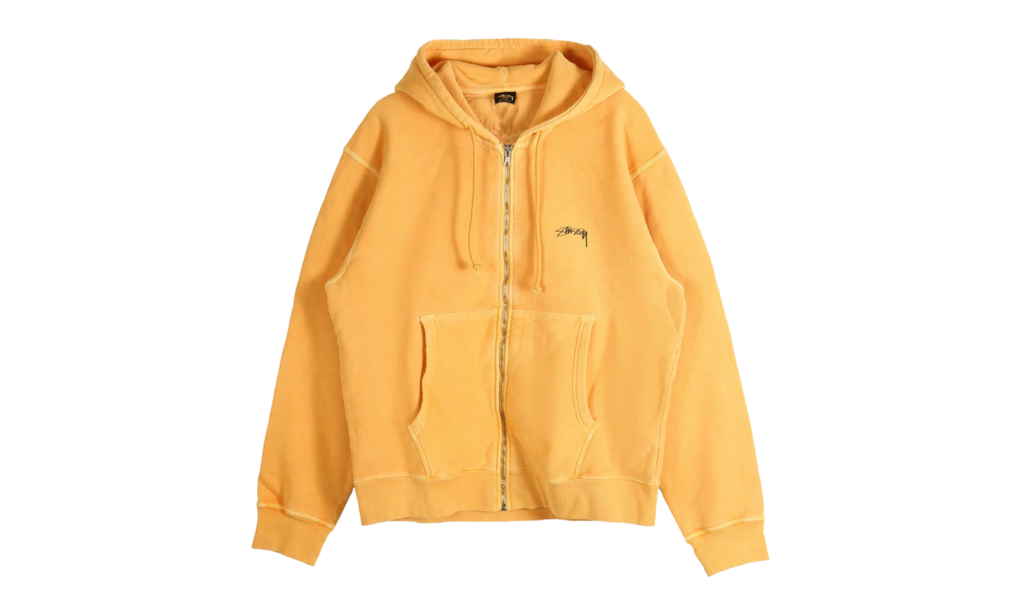 Smooth Stock Pig Dyed Zip Hoodie "ORANGE" 1975021 ORAN
