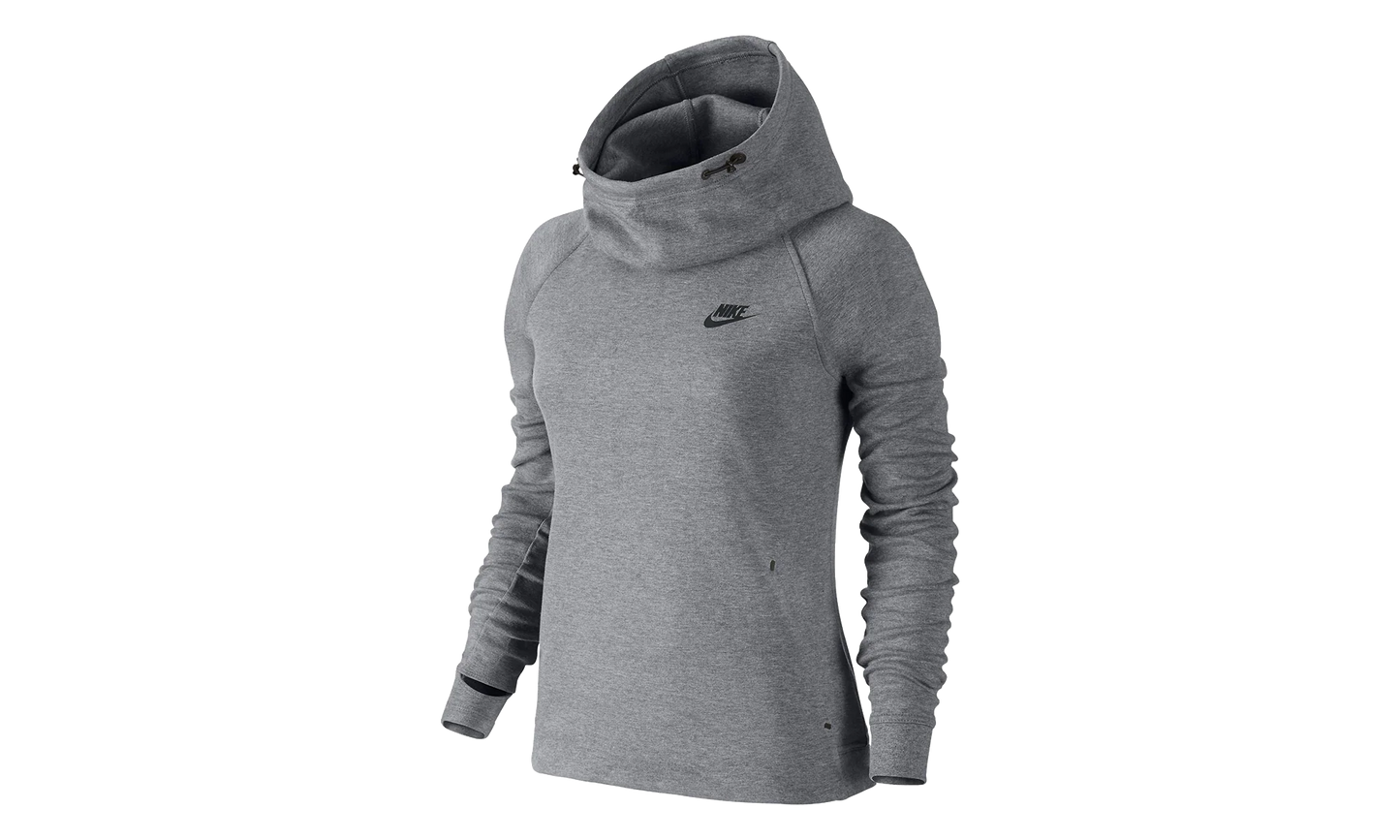 Tech Fleece Hoodie WMNS "Charcoal Heather / Black" 683798 091