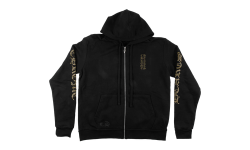Vertical Logo Zip-Up Hoodie "Black/Olive" CHRM0852
