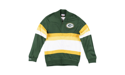 NFL Front Stripe Full Zip Sweater "Green Bay Packers - Hunter Green" SWTRAJ18024 GBPHNGN