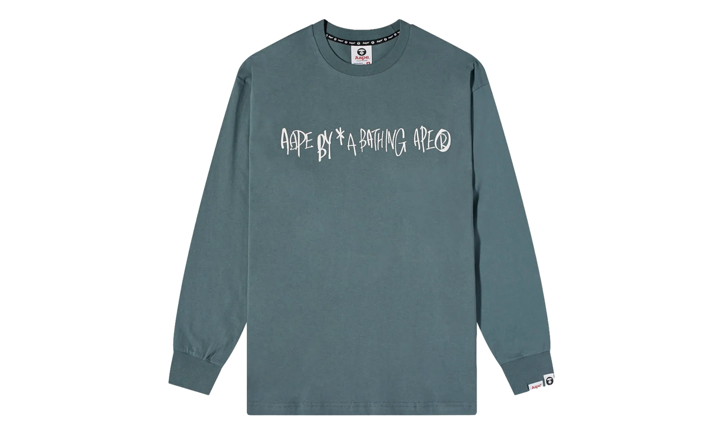 AAPE Record Logo Long Sleeve Sweatshirt "Grey" PK_KAGW9O