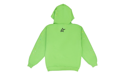 Rhinestone Punk V2 Hoodie "Slime Green" SP5der369