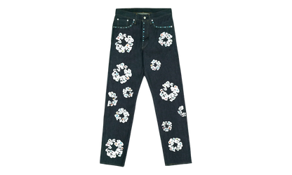 Levi's 501 Cotton Rhinestone Wreath Jeans "Raw" DT313