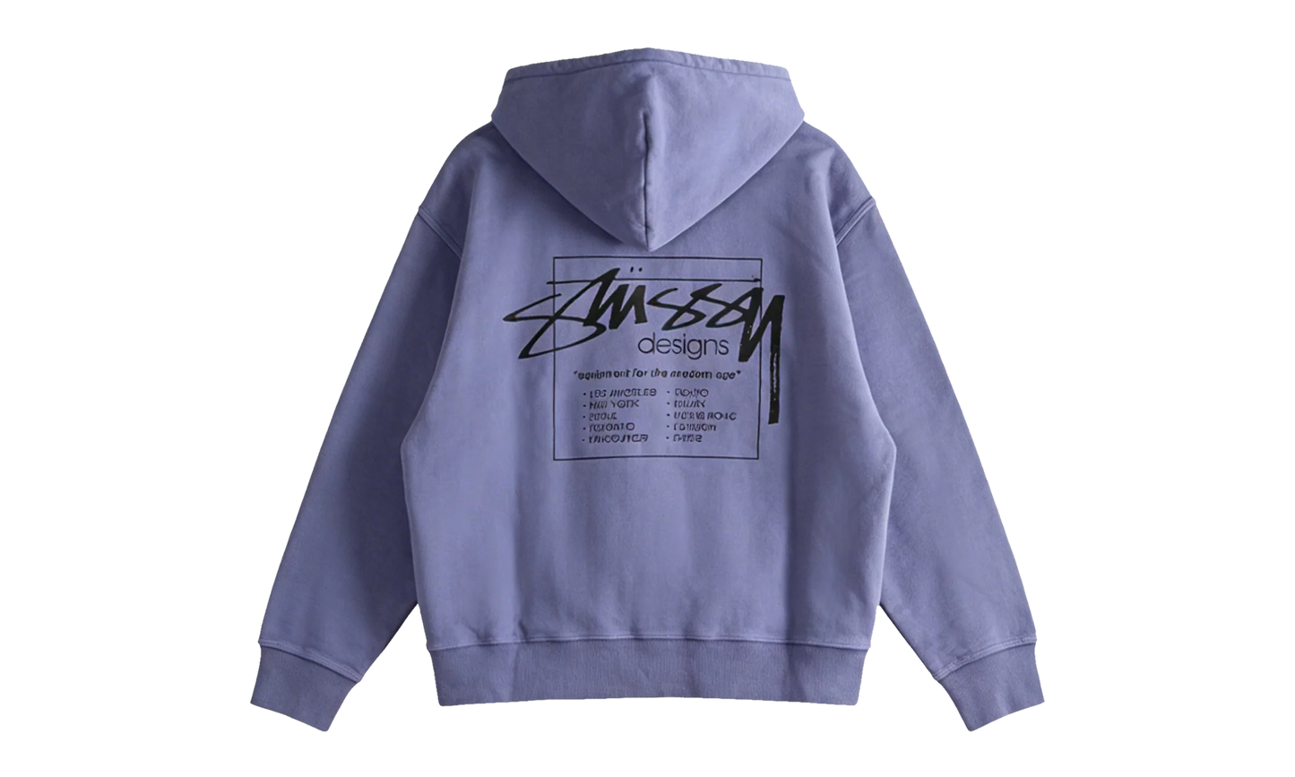 Modern Age Pig Dyed Zip Hoodie "GRAPE" 1975079 GRPE
