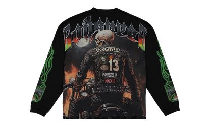 Biker Nation Long-Sleeve T-Shirt "Black Wash" GS148