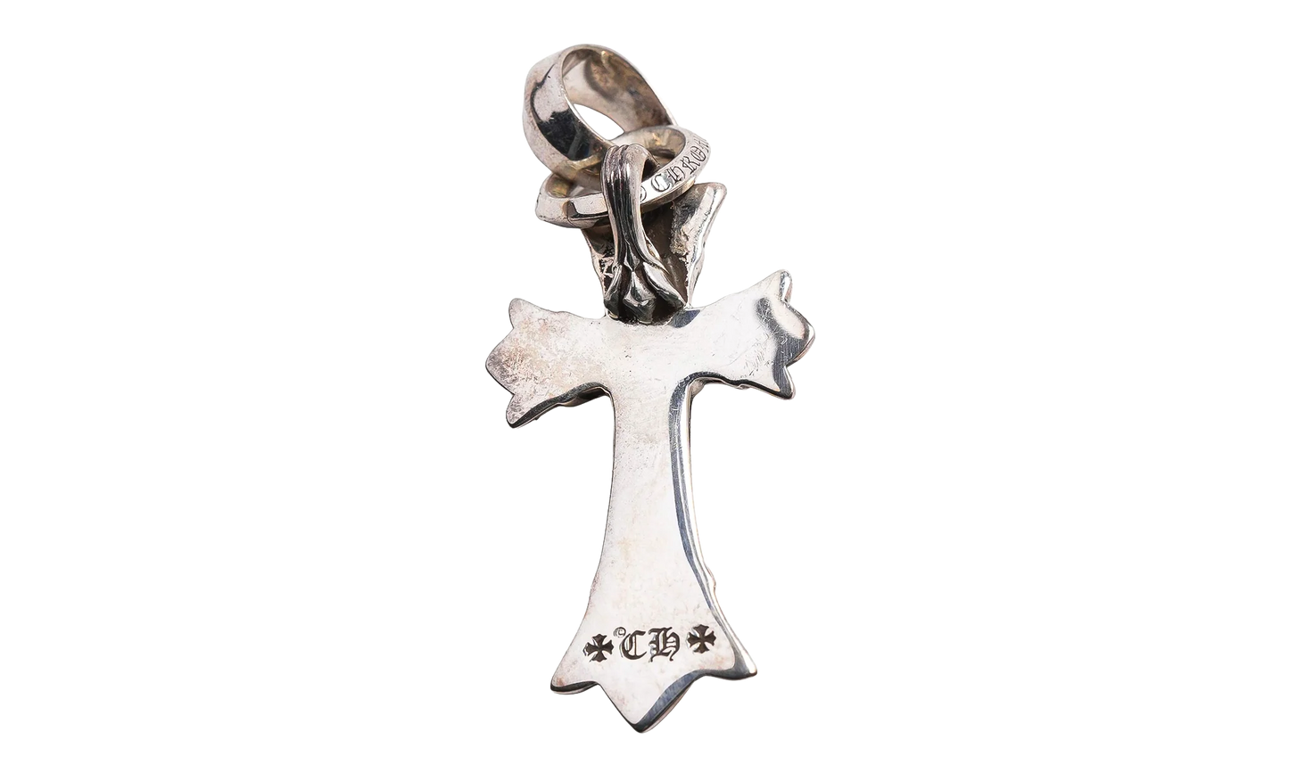 Double Cross Pendant with Bale "Silver" CHRM1154