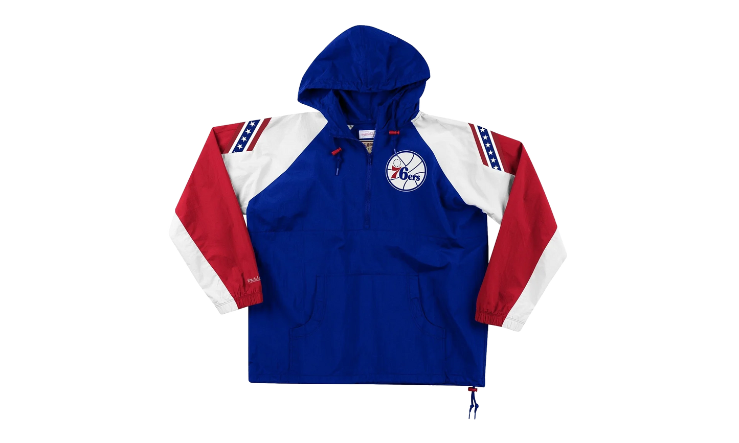 NBA Half-Zip Anorak Jacket "Philadelphia 76ers - Royal" HFZPDA19008 P76ROYA