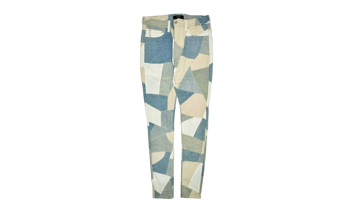 Skinny Denim Patchwork Jeans "Alabaster" S22MDF030 271